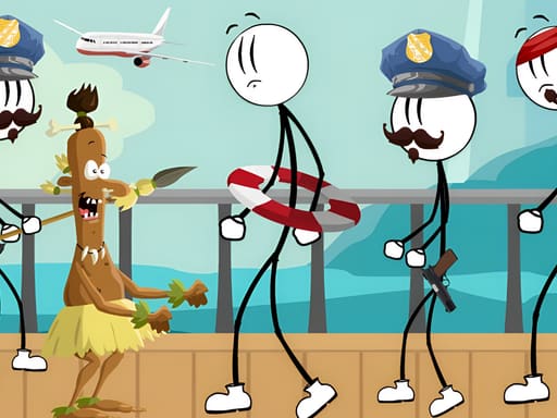 Stickman Escape - Plane and Ship key art